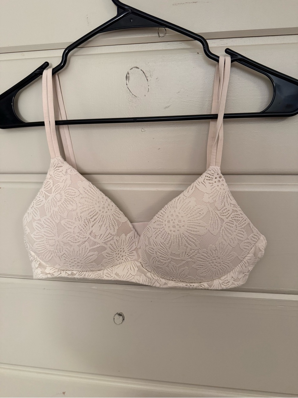 aerie Floral Lace Wireless Bralette in Light Beige🌸